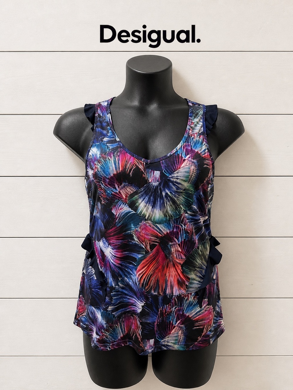 DESIGUAL Multicolor Printed Athletic Tank Top – Size L
